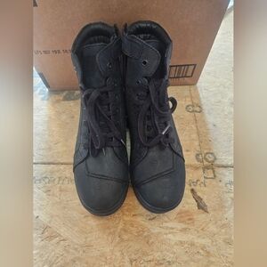 Mens Motorcycle Boots Leather Breathable Street Riding Shoes